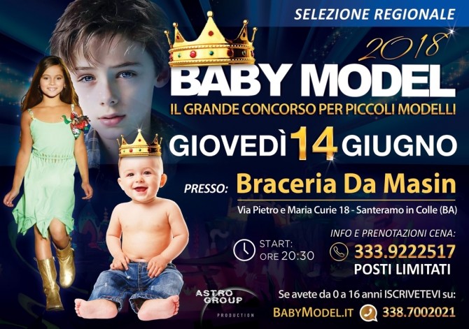 14/06/2018 - Tappa di Selezione BABY MODEL 2018! - MISS MAGAZINE & BEAUTIFUL DAY