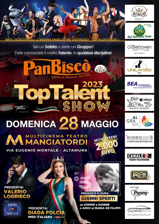 PANBISCÒ TOP TALENT SHOW: quando il Talento diventa Spettacolo! - MISS MAGAZINE | TOPTALENTSHOW